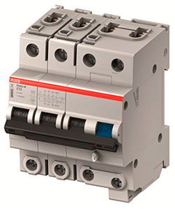 Автоматические выключатели дифференциального тока конфигурации 3P+N серии FS453E, производства АББ